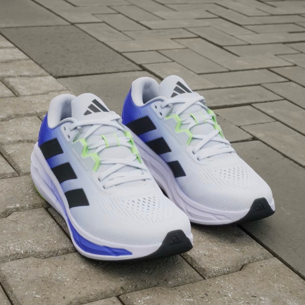 Adidas Men's White and Black Athletic Shoes